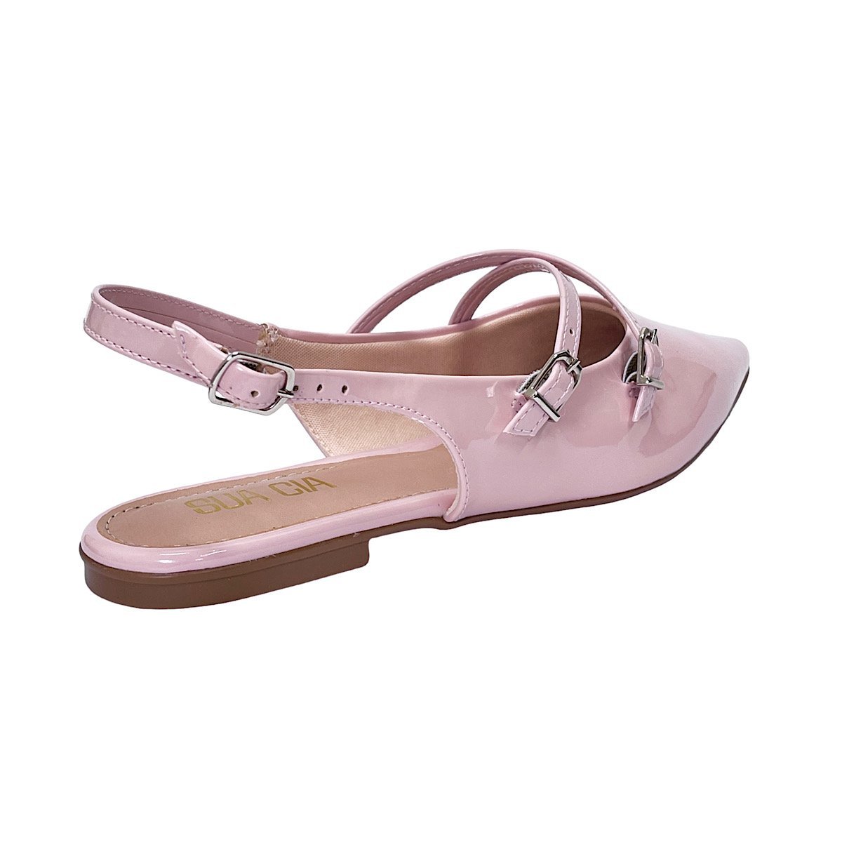 Sapatilha Sua Cia Slingback Verniz 8189.15609 Rosa Rosa 5