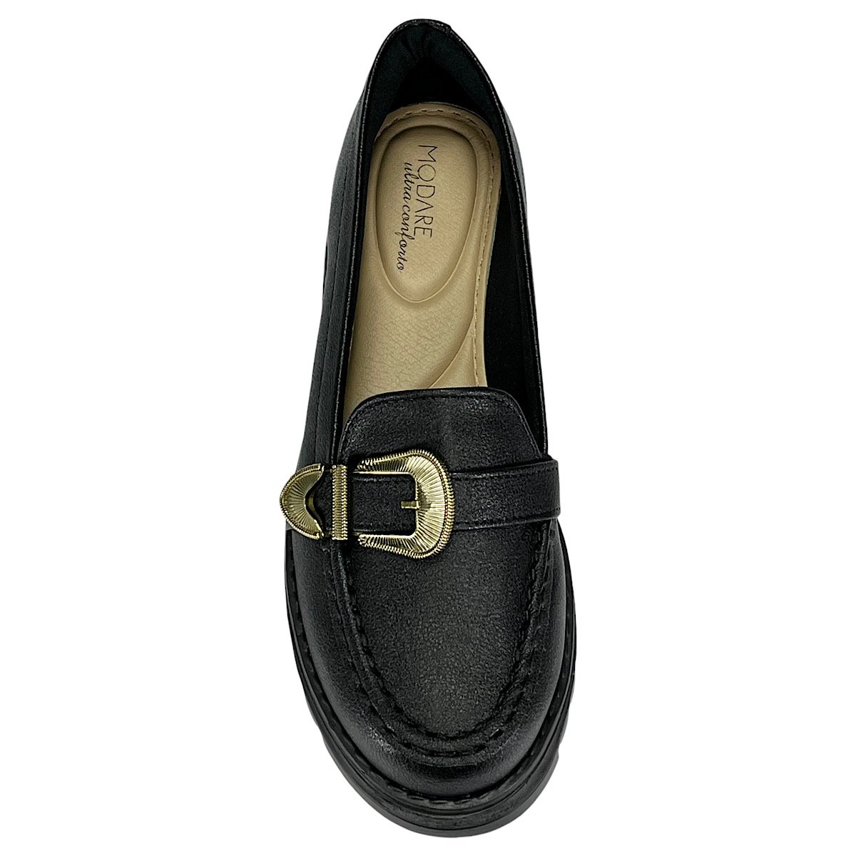 Sapato Modare Mocassim Feminino 7397.105 Preto Preto 4