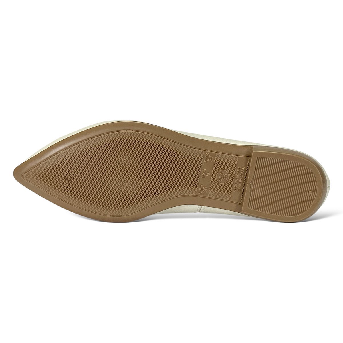 Sapatilha Santinelli Stass Bico Fino 1266-701 Off White Branco 6
