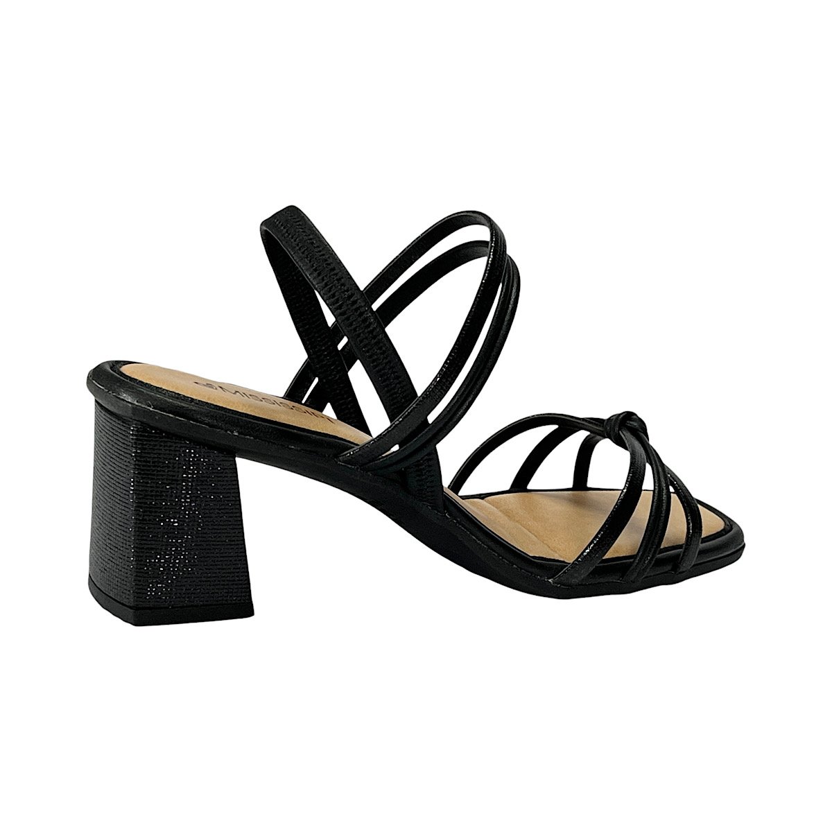 Sandália Mississipi Salto Alto Bloco MB471 Preto Preto 5