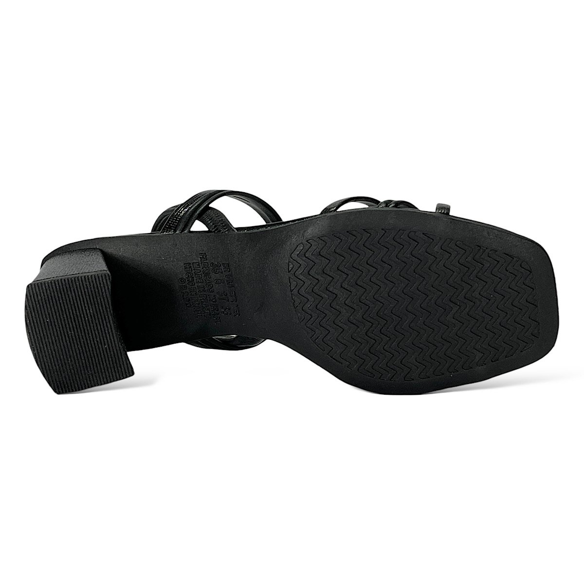 Sandália Mississipi Salto Alto Bloco MB471 Preto Preto 6