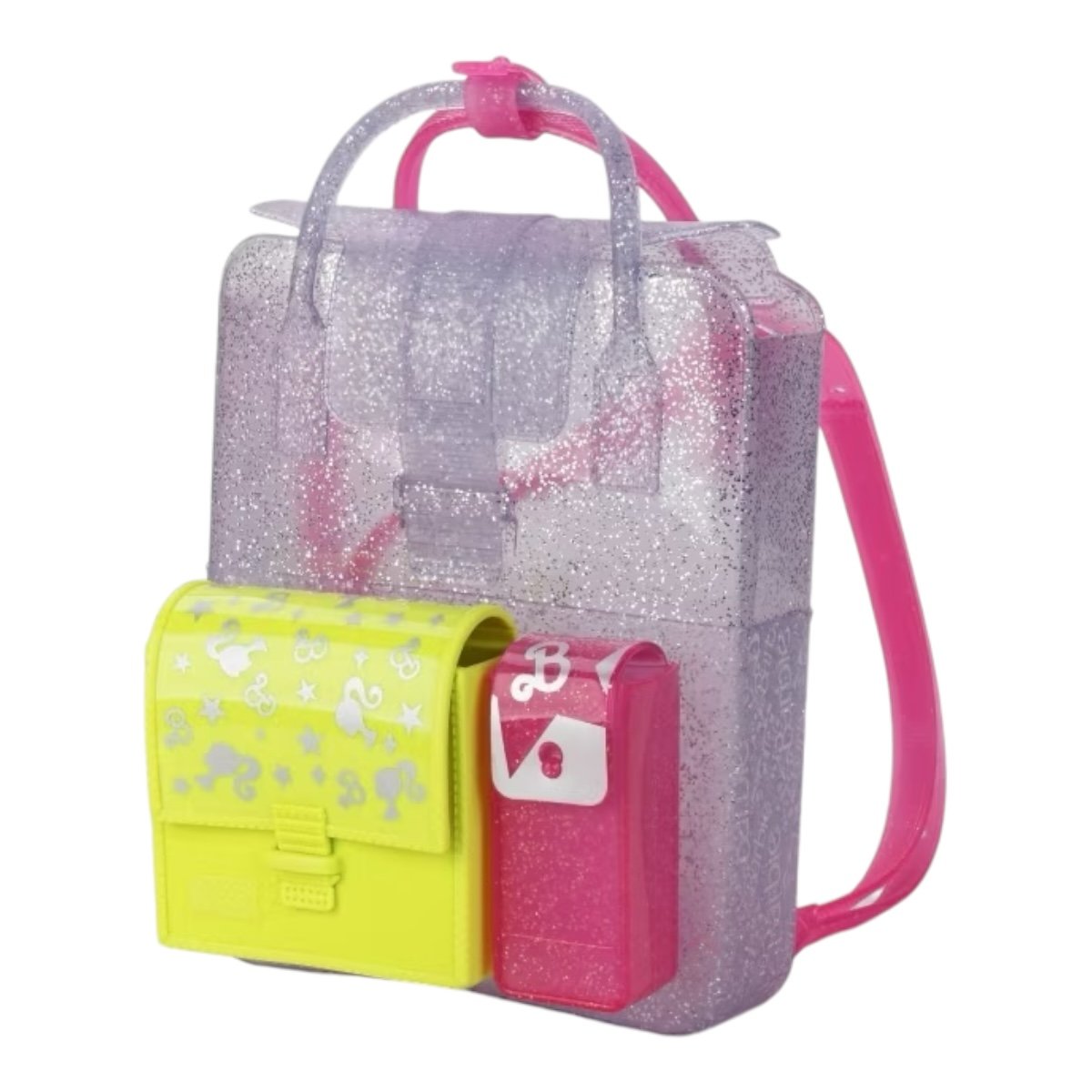 Sandália Barbie Color Mochila 23067 Transparente Glitter Prata 5