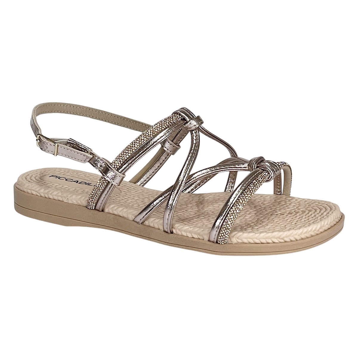 Sandália Piccadilly Rasteira Adla 513011 Ouro Rosado Ouro Rosado 1