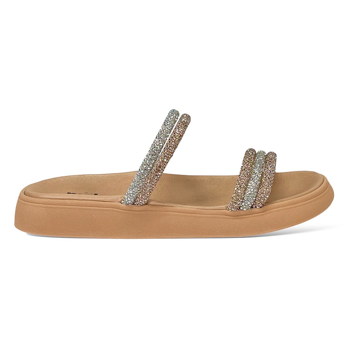Tamanco Moleca Papete Strass 5469.135 Nude Bege 2
