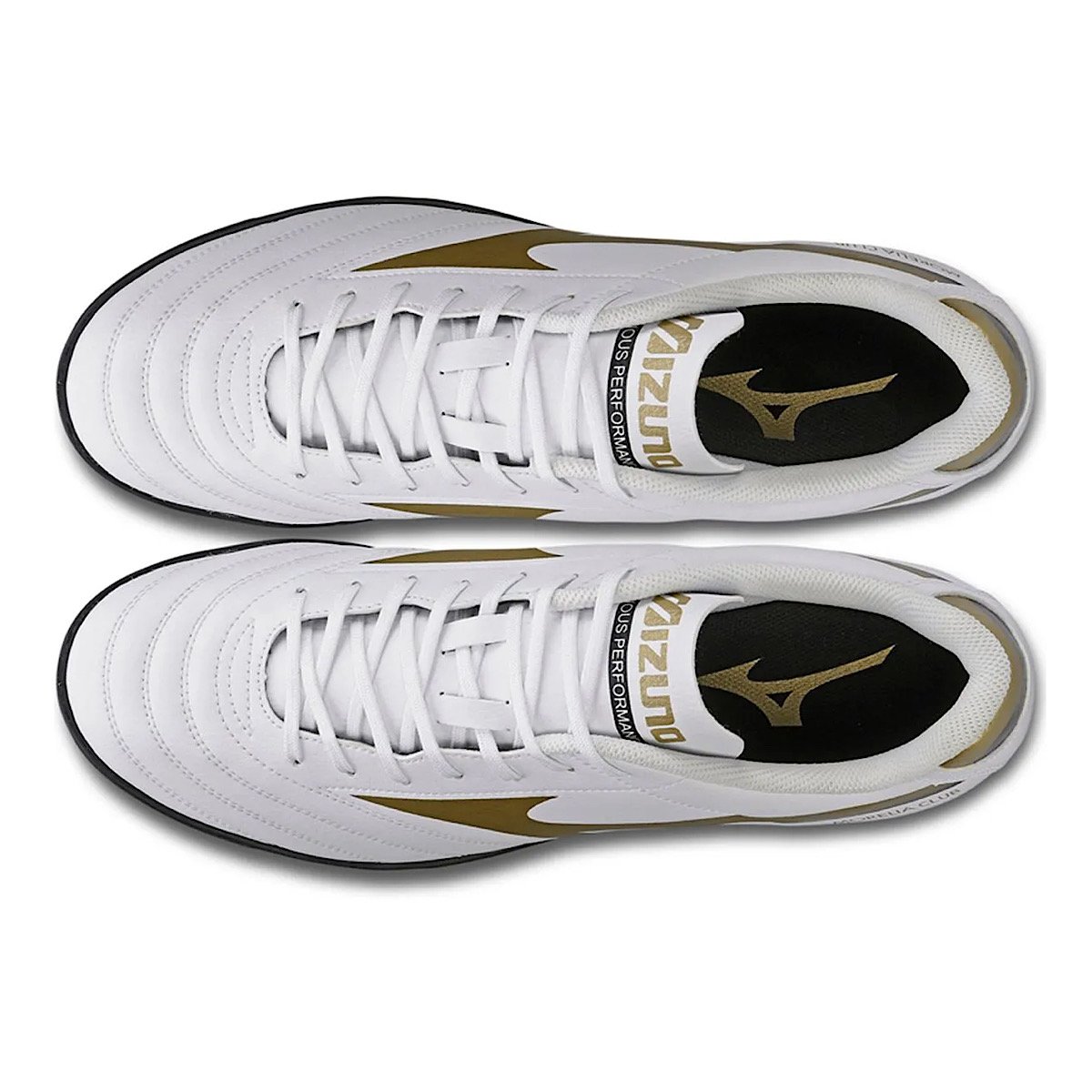 Chuteira Mizuno Society Morelia Club AS 107681681 Branco/Dourado Branco 3