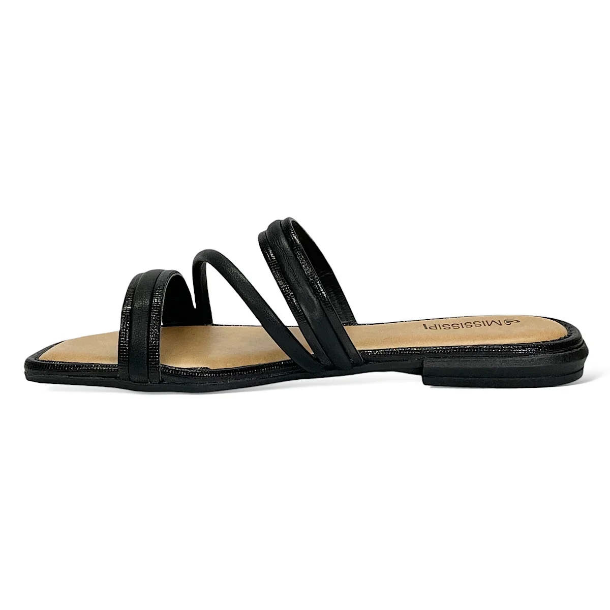 Chinelo Mississipi Flat MB041 Preto Preto 3