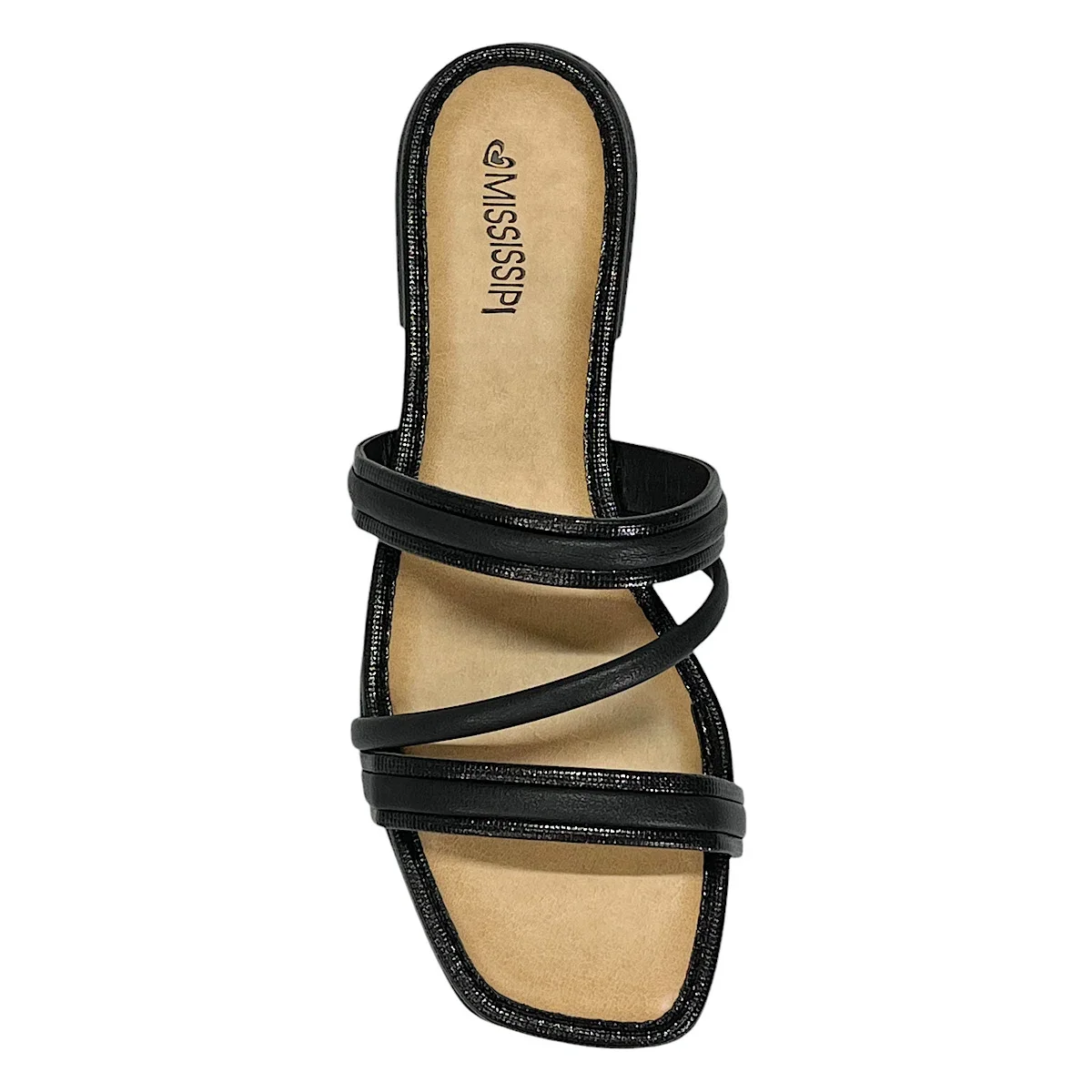 Chinelo Mississipi Flat MB041 Preto Preto 4