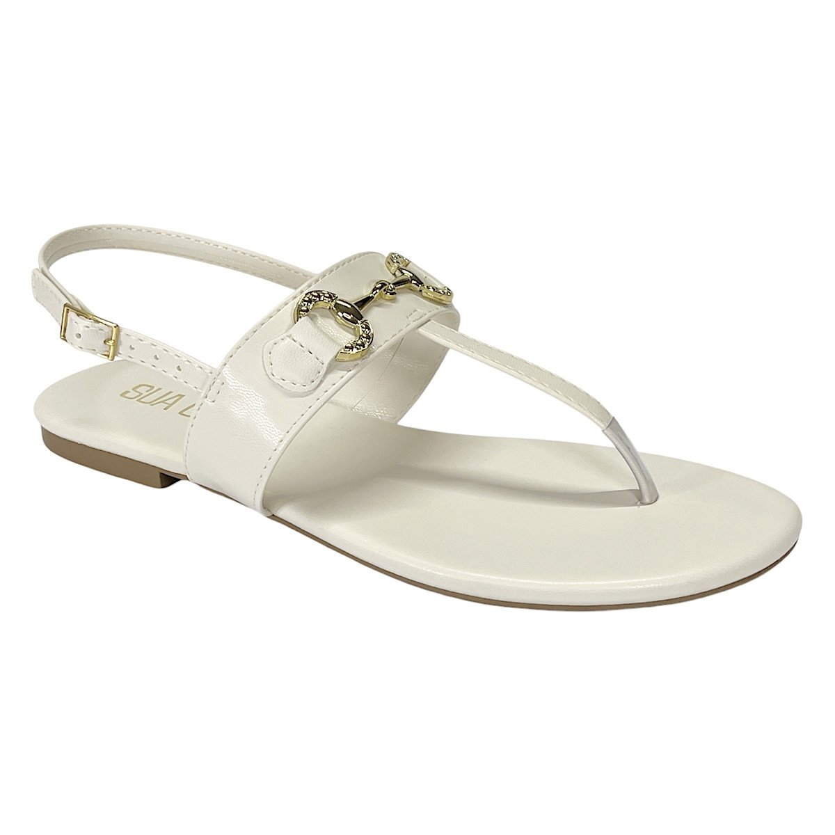 Sandália Rasteira Sua Cia Ana Castela 8358.15653 Off White Branco 1