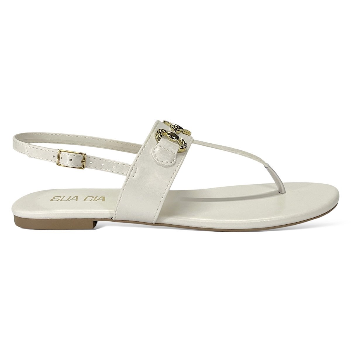 Sandália Rasteira Sua Cia Ana Castela 8358.15653 Off White Branco 2