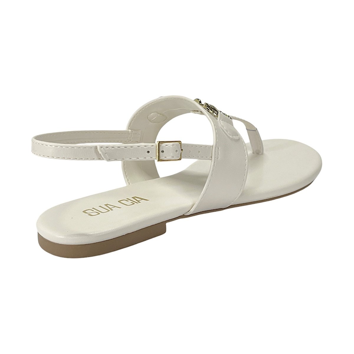Sandália Rasteira Sua Cia Ana Castela 8358.15653 Off White Branco 5