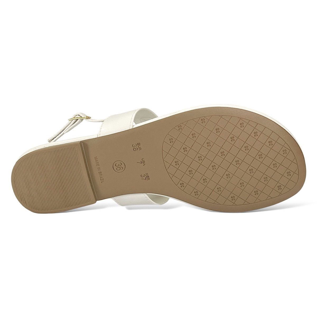 Sandália Rasteira Sua Cia Ana Castela 8358.15653 Off White Branco 6