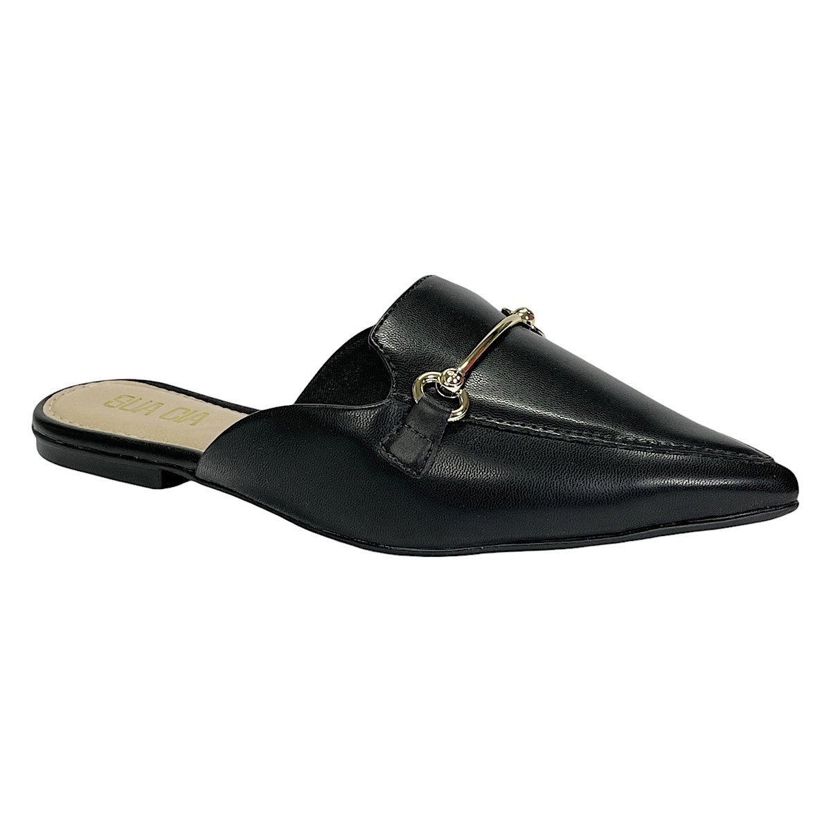 Mule Sua Cia Bico Fino Ana Castela 8189.15626 Preto Preto 1