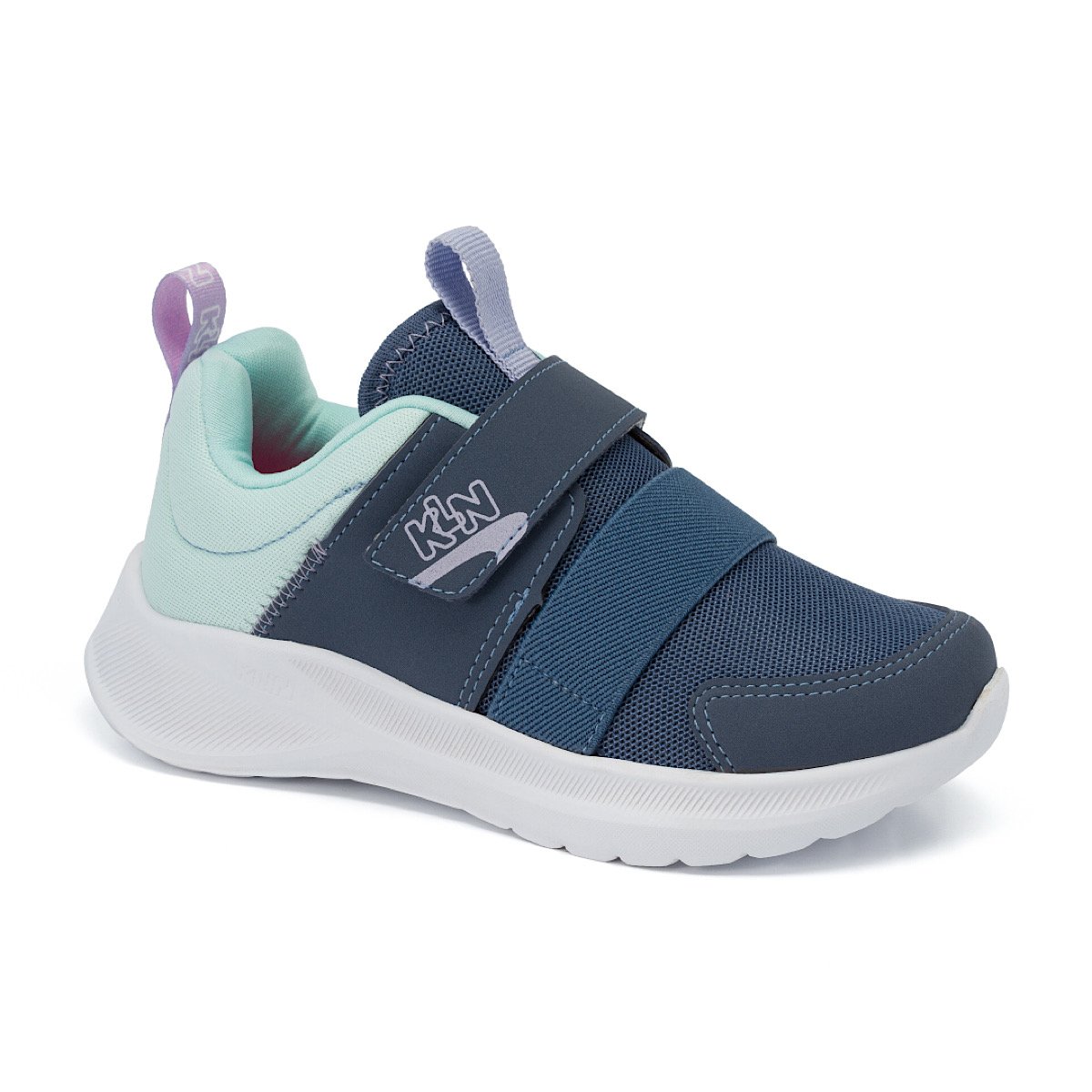 Tênis Klin Freedom Kids 445041 Chumbo/Azul Acqua/Lavanda