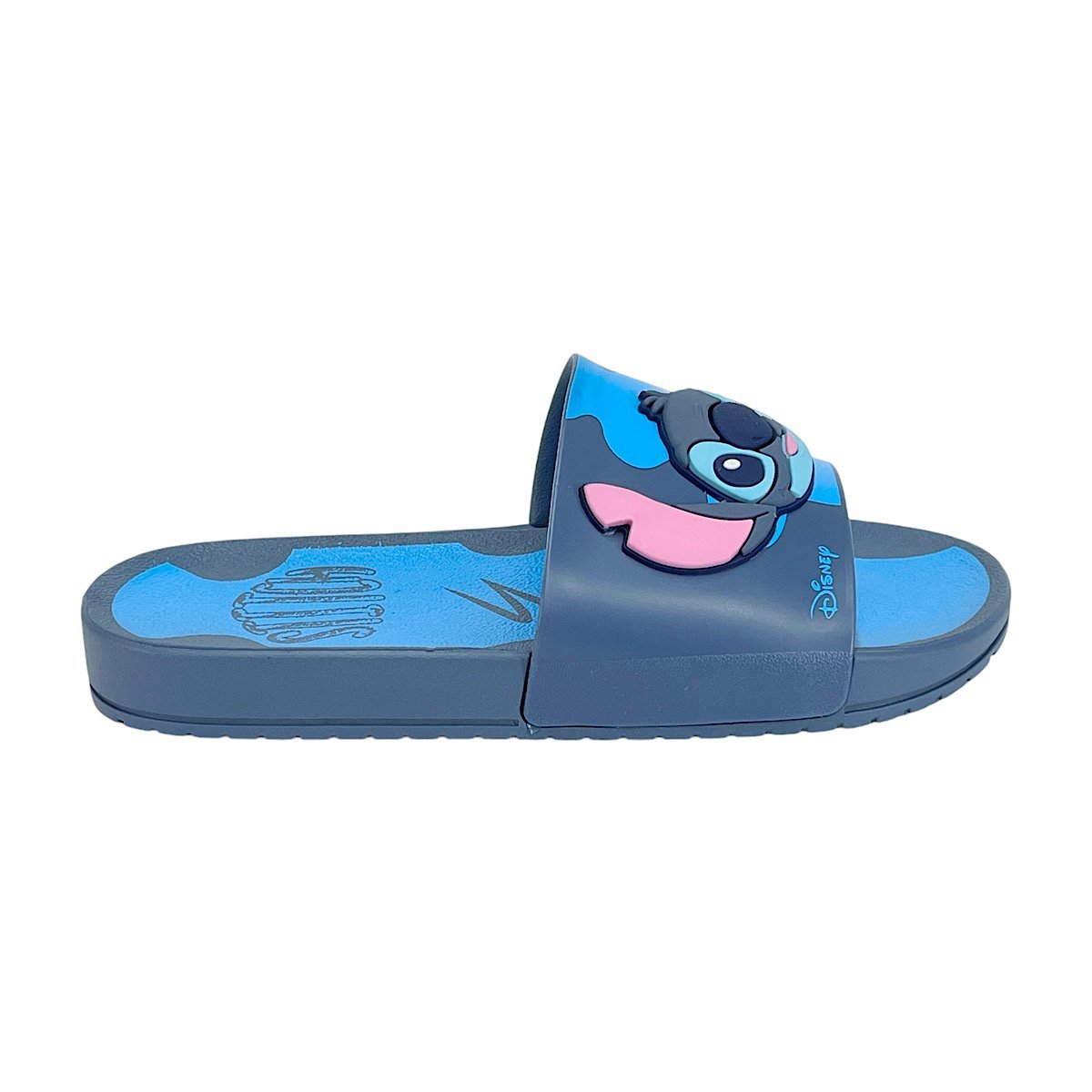 Chinelo Disney Stitch Mania Gáspea Slide 22994 Azul Azul 2