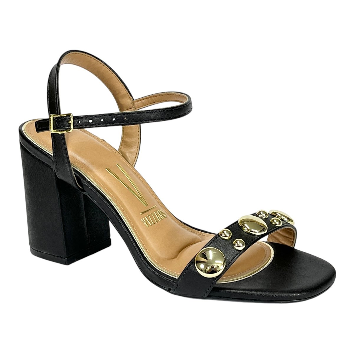 Sandália Vizzano Feminina Salto Bloco 6409.216 Preto Preto 1