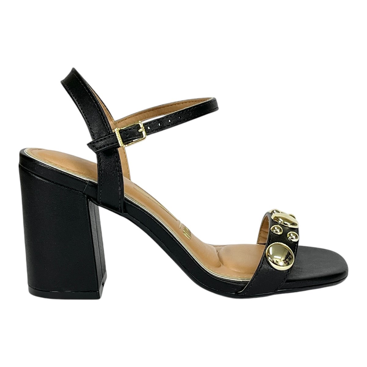 Sandália Vizzano Feminina Salto Bloco 6409.216 Preto Preto 2