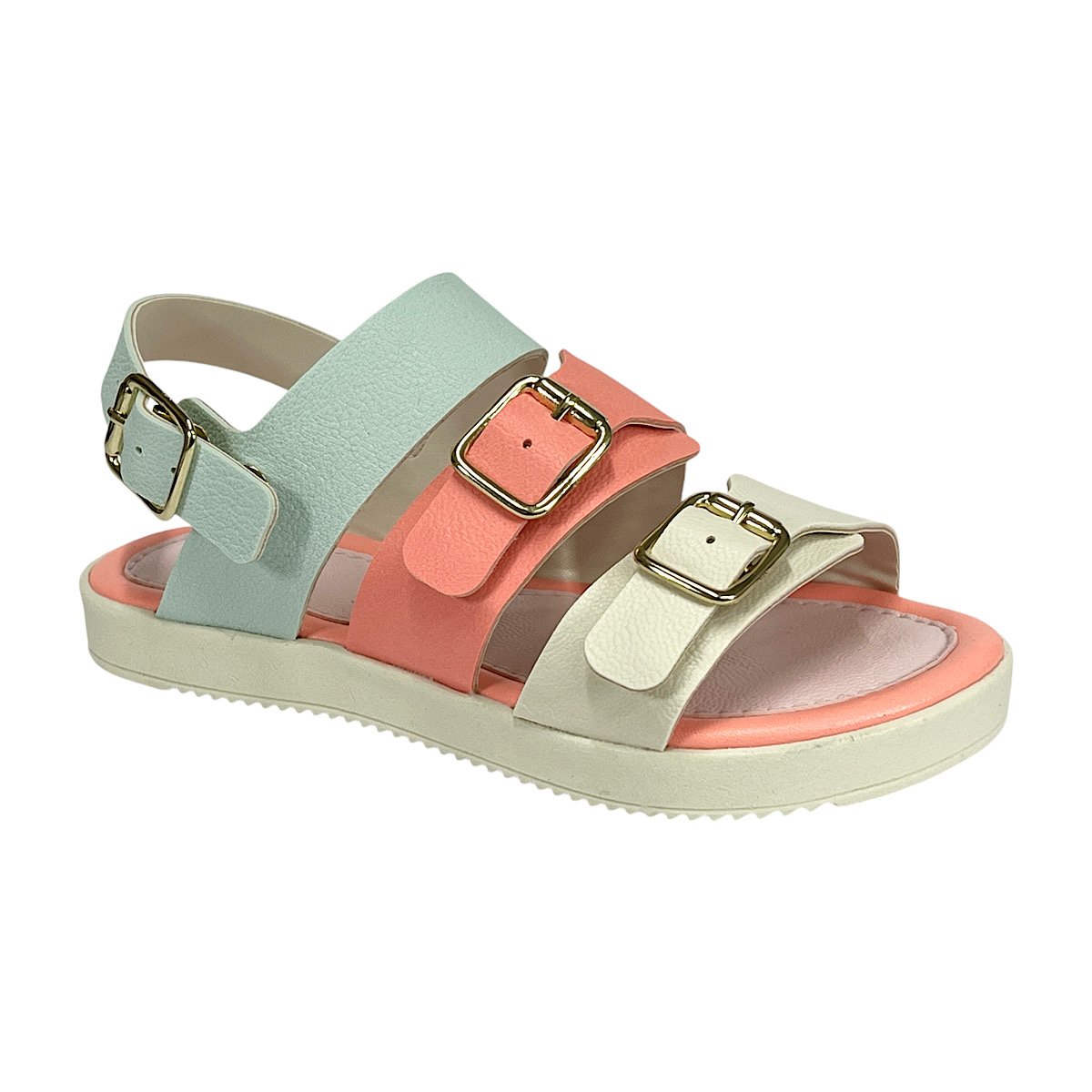 Sandália Klin Infantil Lolinha 421042 Azul Acqua/Coral