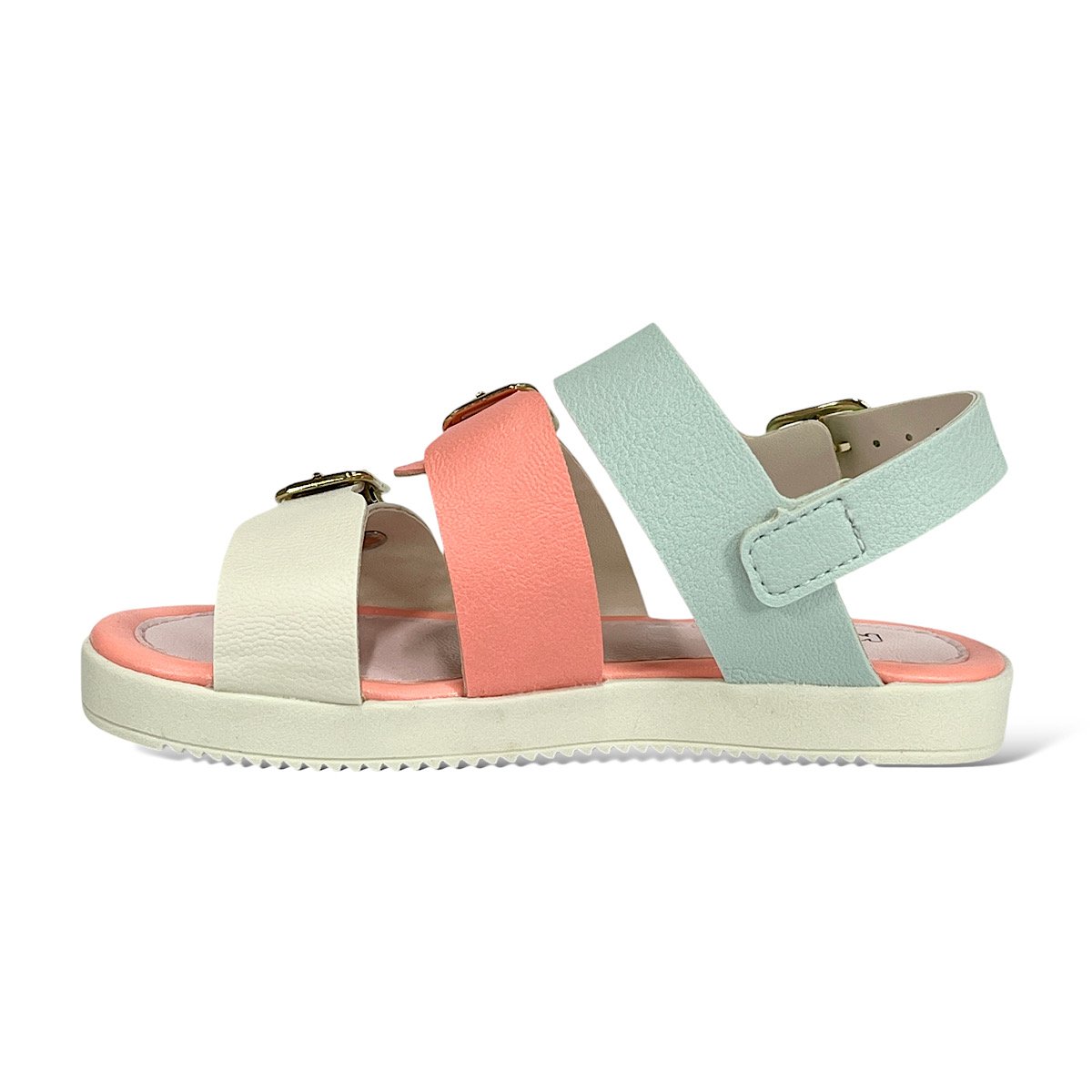 Sandália Klin Infantil Lolinha 421042 Azul Acqua/Coral Azul/laranja 3