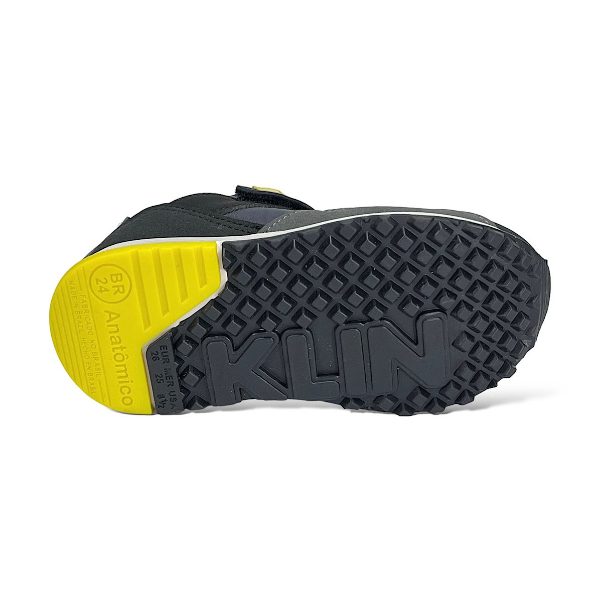 Tênis Klin Walk Mini 216123 Grafite/Preto/Amarelo Cinza/Preto 6