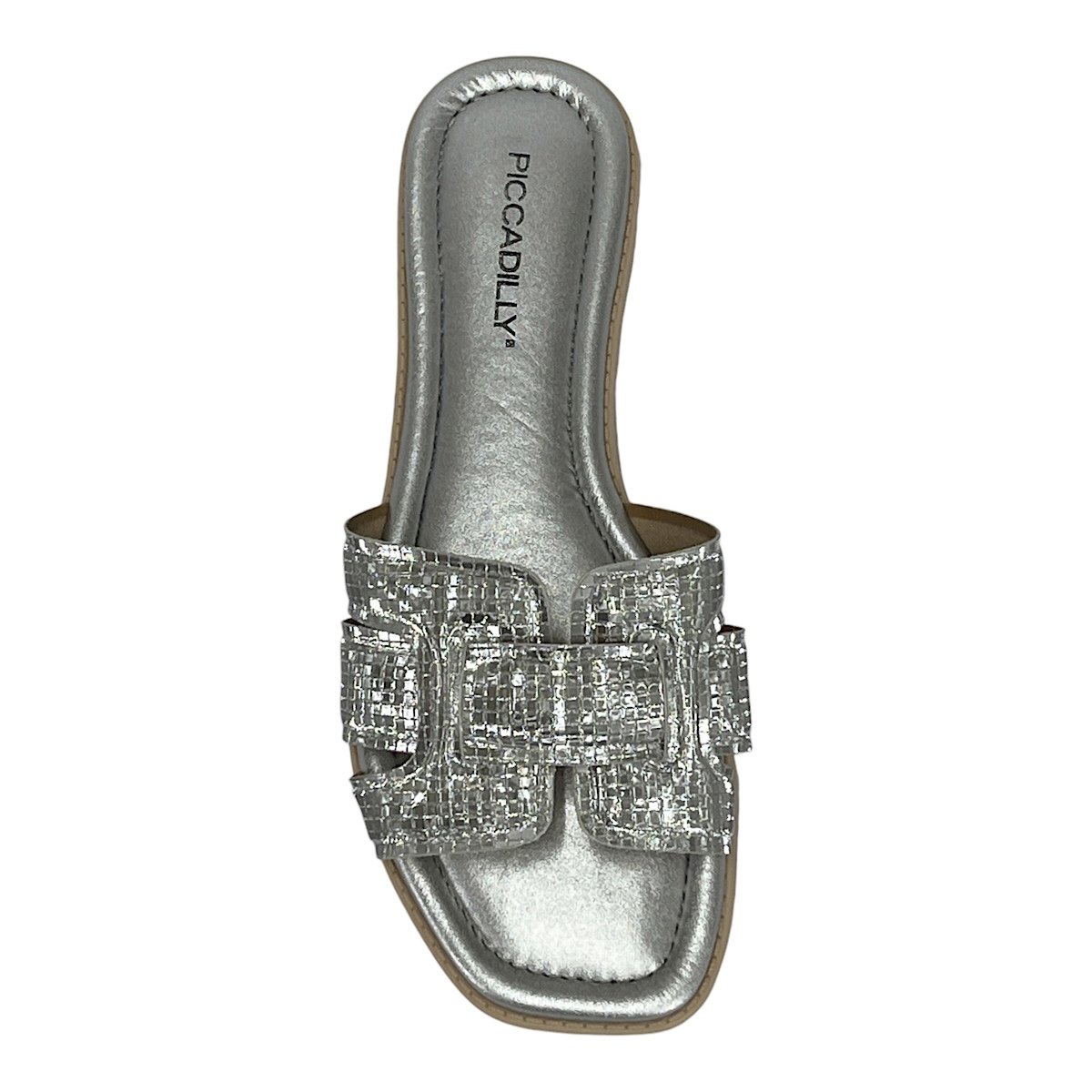 Tamanco Piccadilly Slide Rasteira 508054 Prata Prata 4