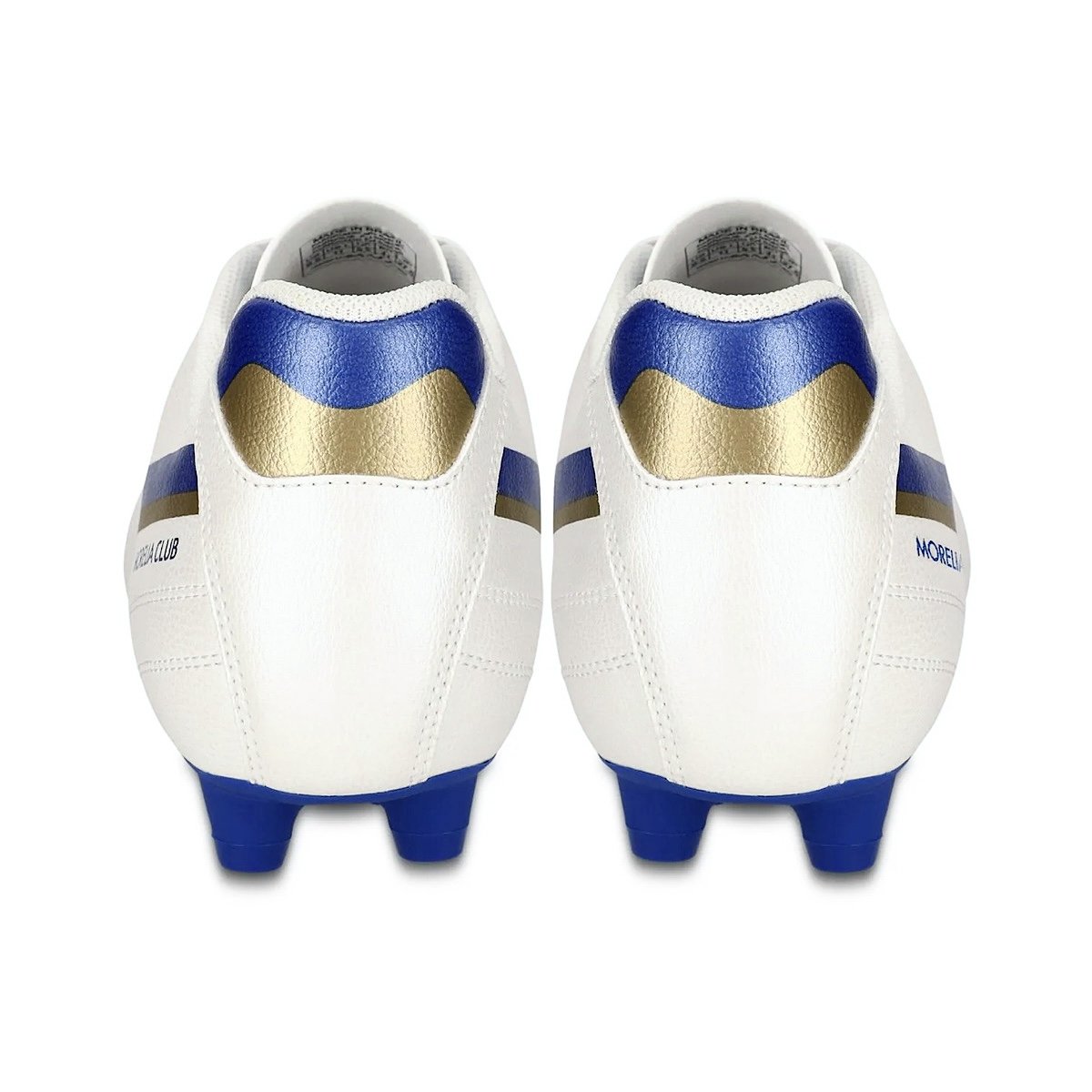 Chuteira Mizuno Campo Morelia Club MD 107680680 Branco/Azul/Dourado Branco/Azul 4