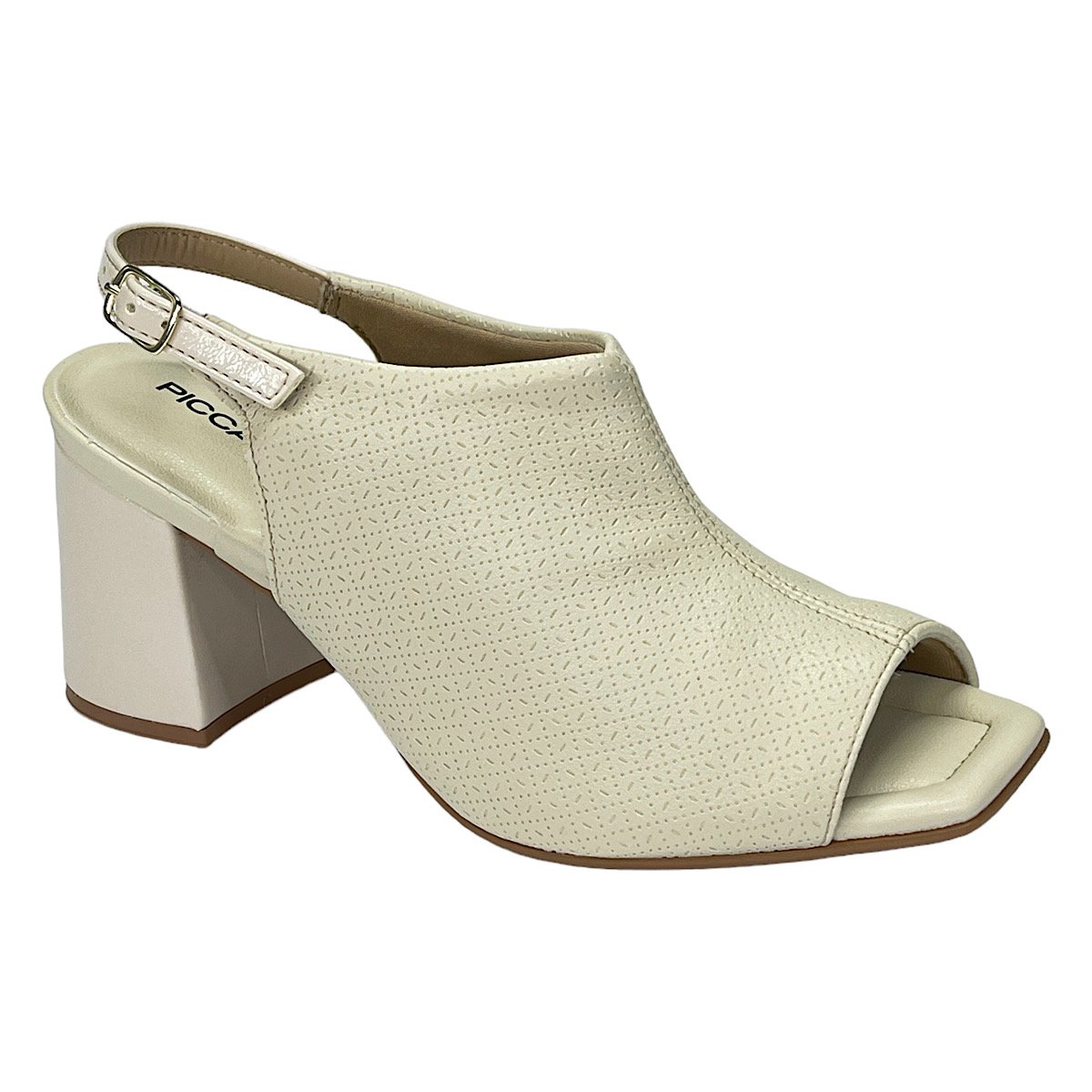 Sandália Piccadilly Slingback Flavia 626041 Off White Branco 1