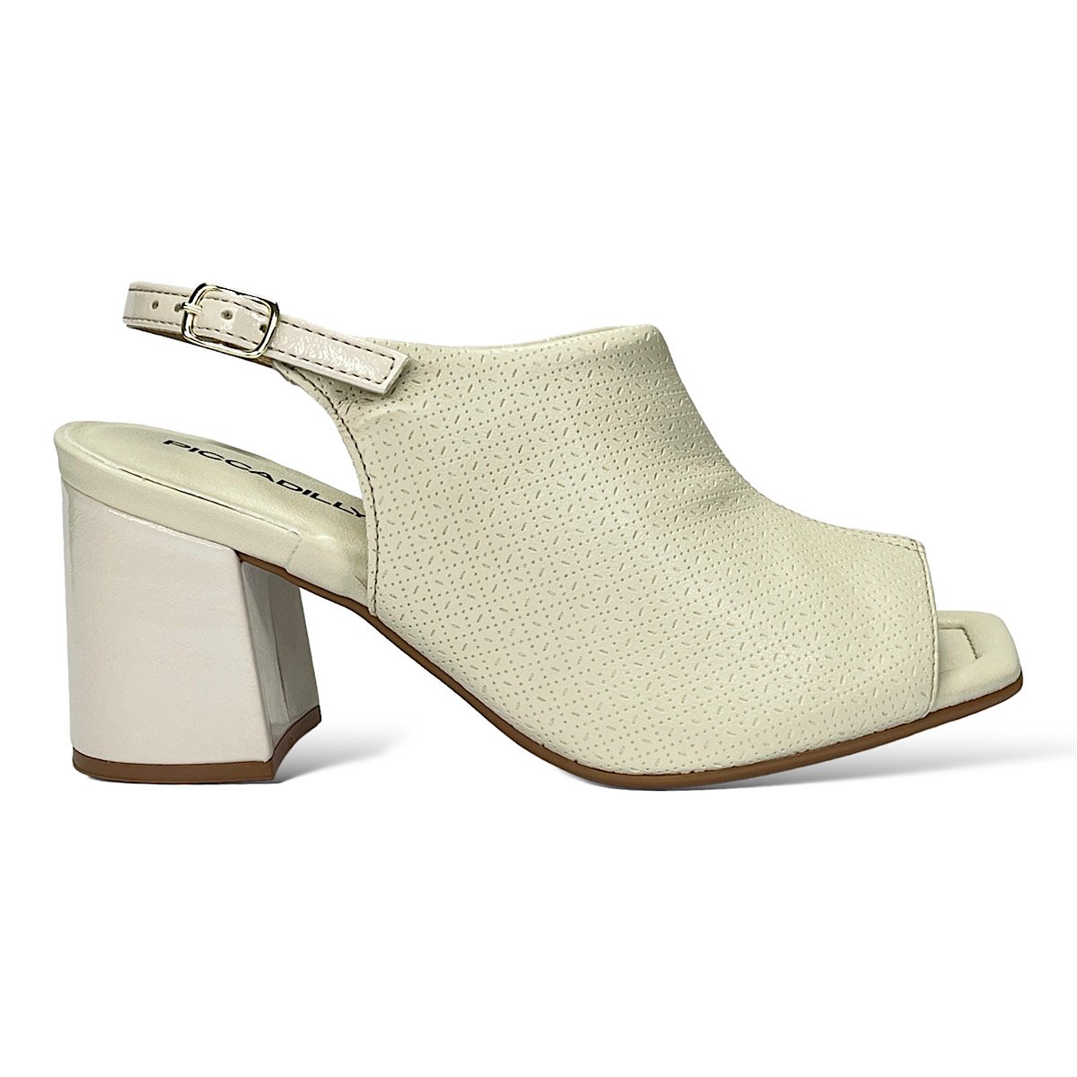 Sandália Piccadilly Slingback Flavia 626041 Off White Branco 2