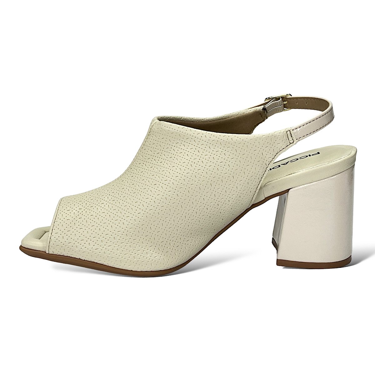 Sandália Piccadilly Slingback Flavia 626041 Off White Branco 3