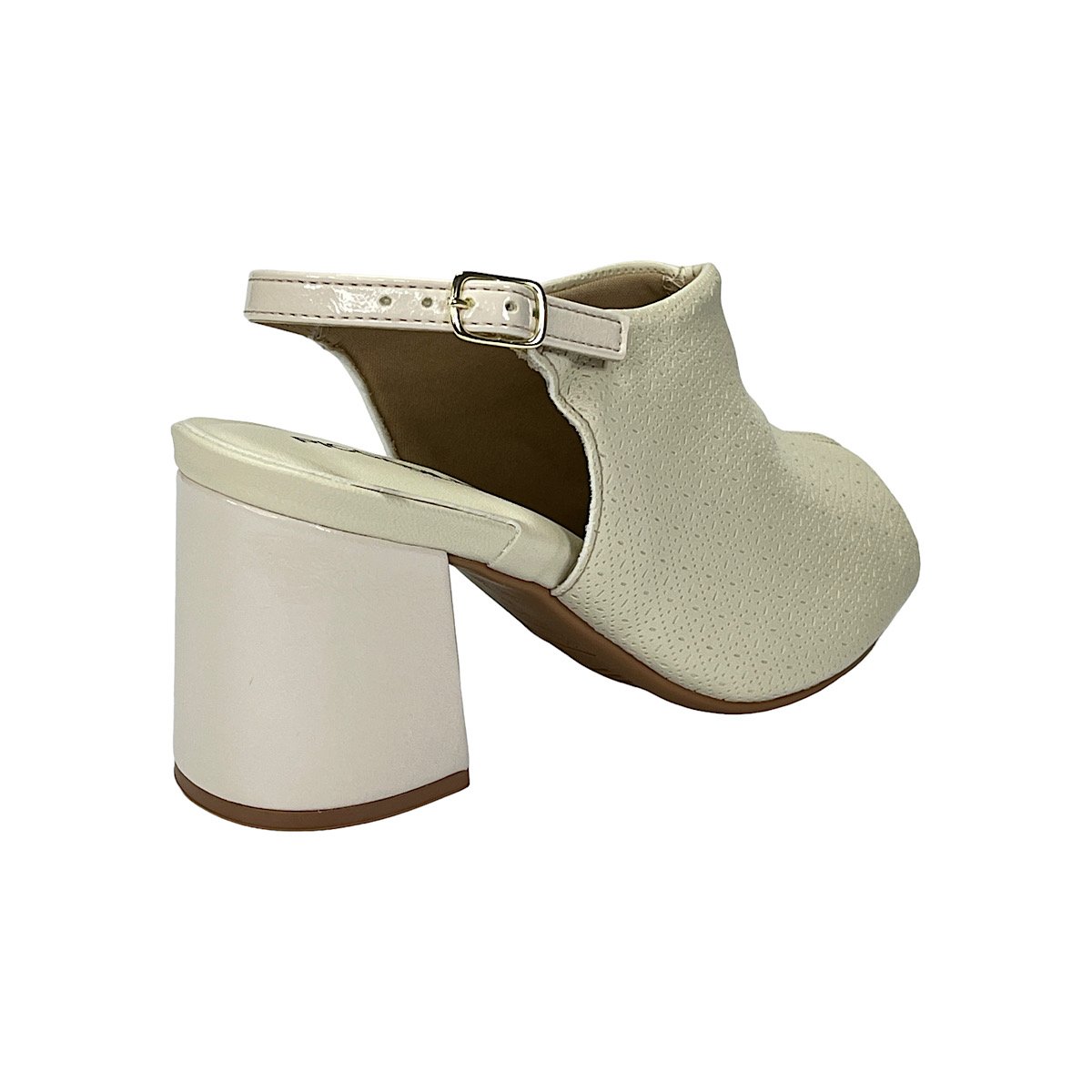 Sandália Piccadilly Slingback Flavia 626041 Off White Branco 5