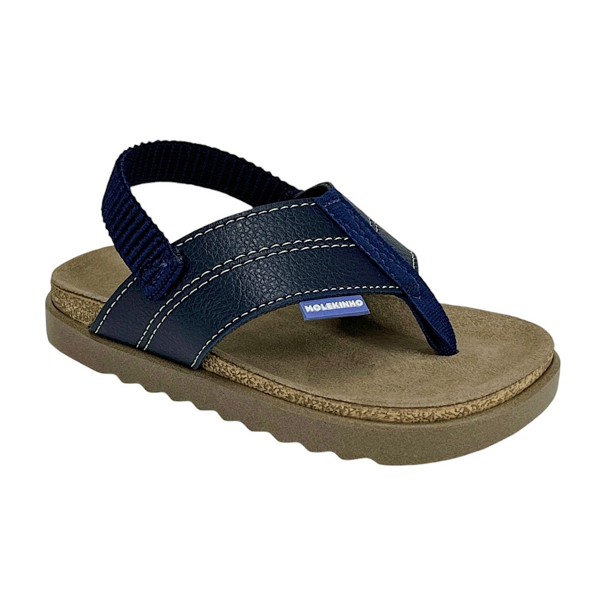 Chinelo Molekinho Infantil Com Elástico 2636.101 Marinho Azul 1