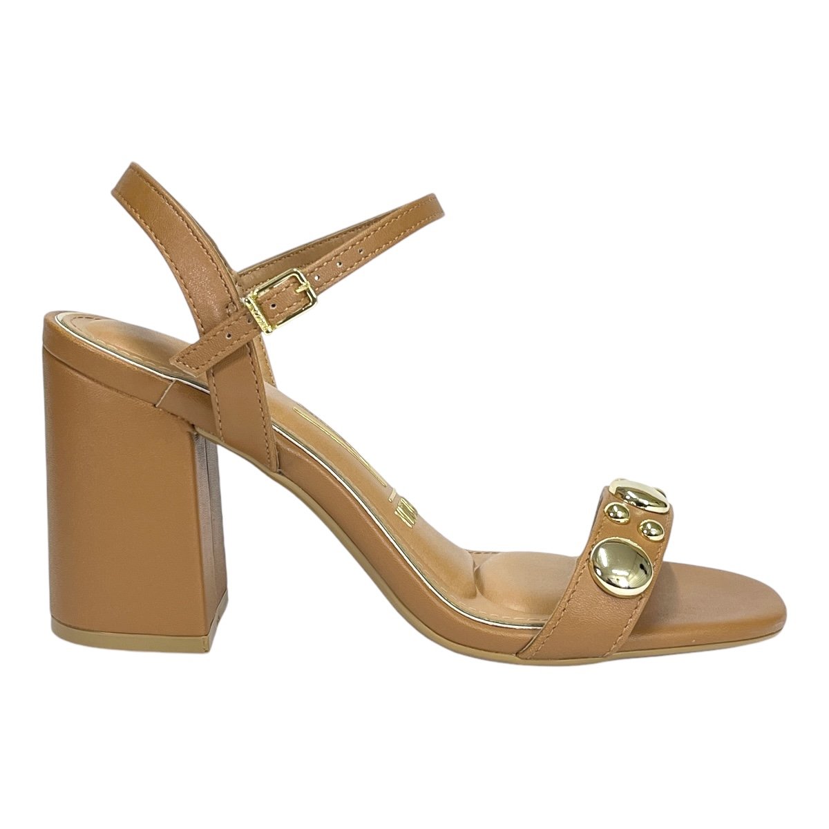 Sandália Vizzano Feminina Salto Bloco 6409.216 Camel Marrom 2