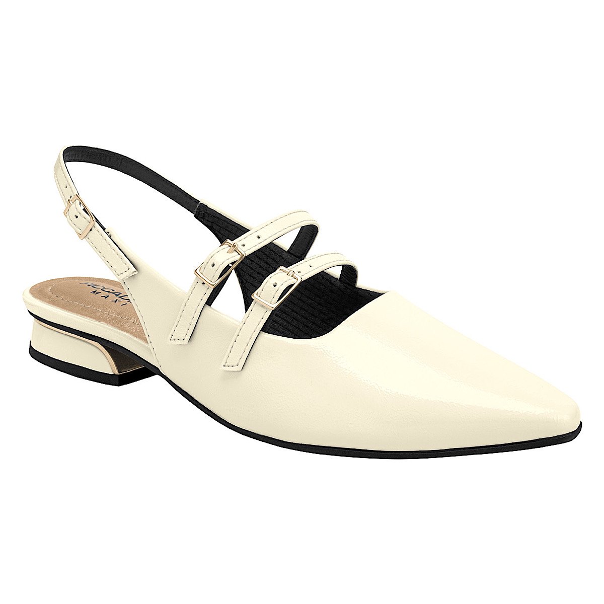 Sapato Piccadilly Slingback Maxi Silvia 279033 Off White Branco 1