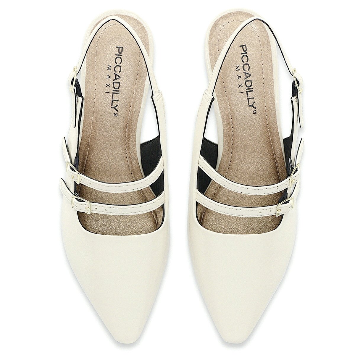 Sapato Piccadilly Slingback Maxi Silvia 279033 Off White Branco 3