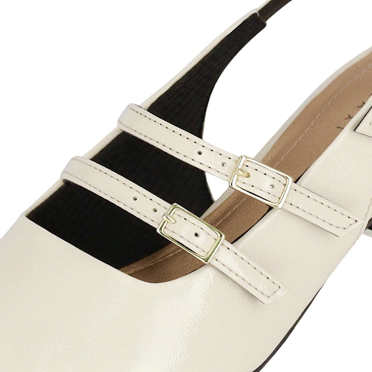 Sapato Piccadilly Slingback Maxi Silvia 279033 Off White Branco 6