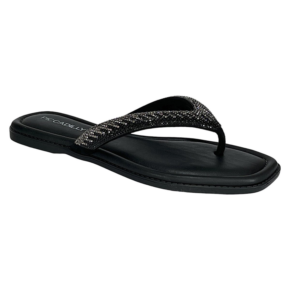 Chinelo Piccadilly Gai Rasteira 508039 Preto Preto 1