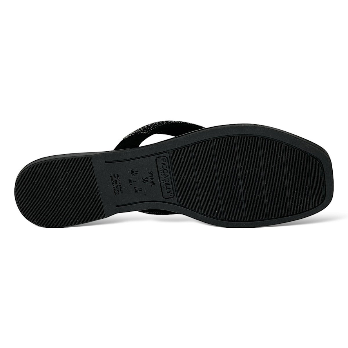 Chinelo Piccadilly Gai Rasteira 508039 Preto Preto 6