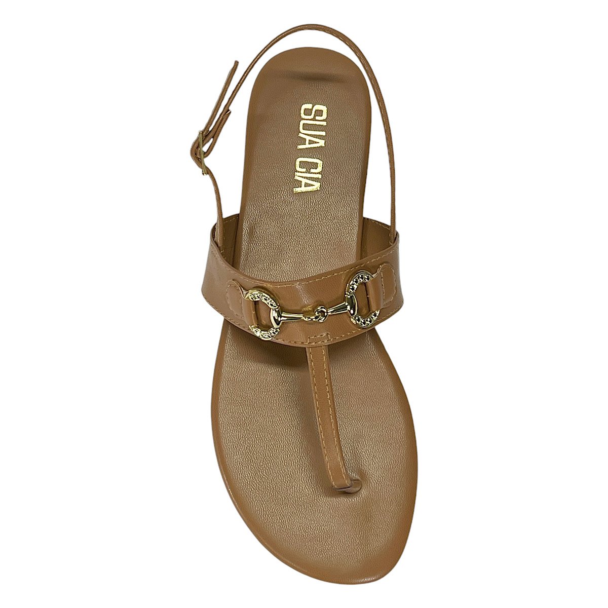 Sandália Sua Cia Rasteira Ana Castela 8358.15653 Caramelo Marrom 4