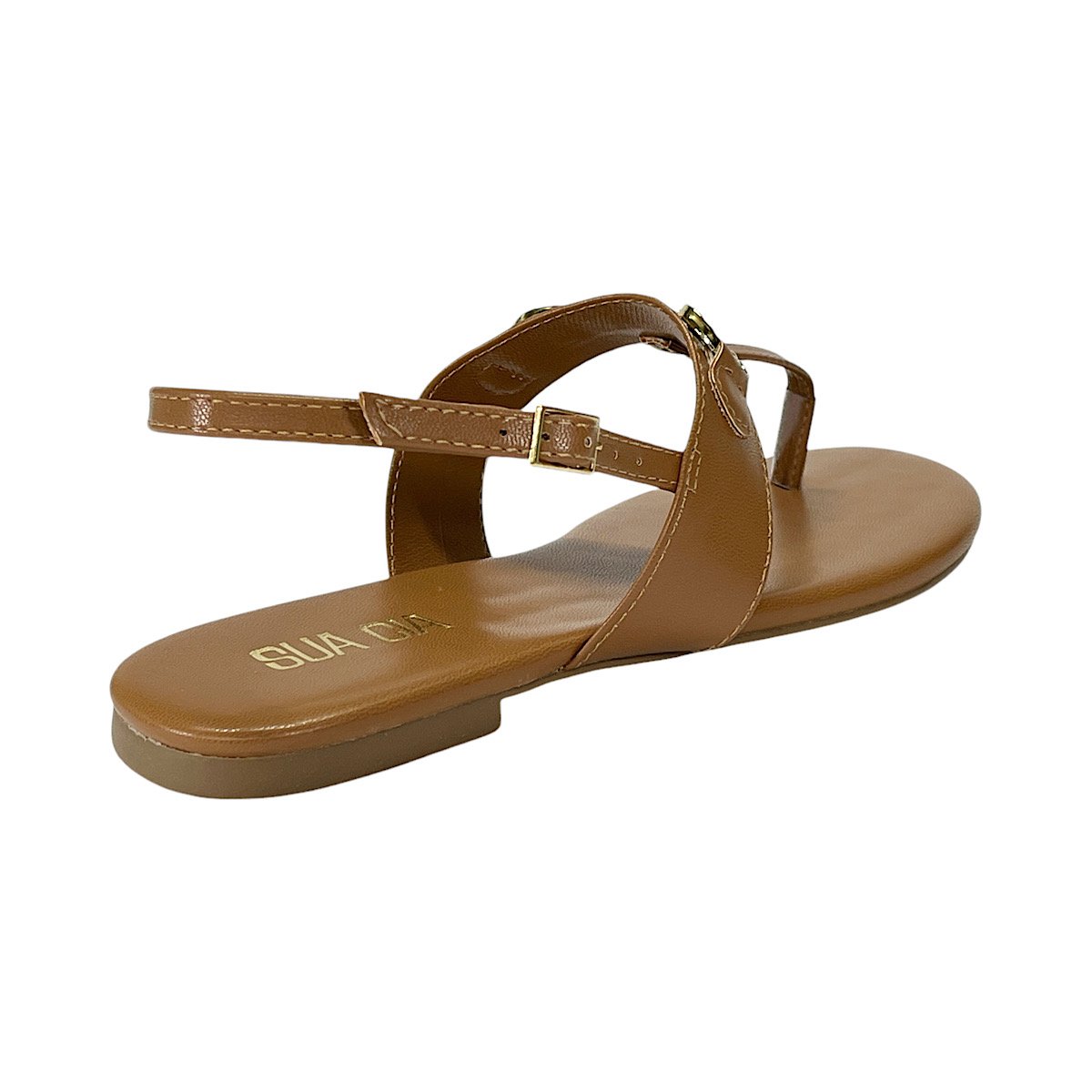 Sandália Sua Cia Rasteira Ana Castela 8358.15653 Caramelo Marrom 5