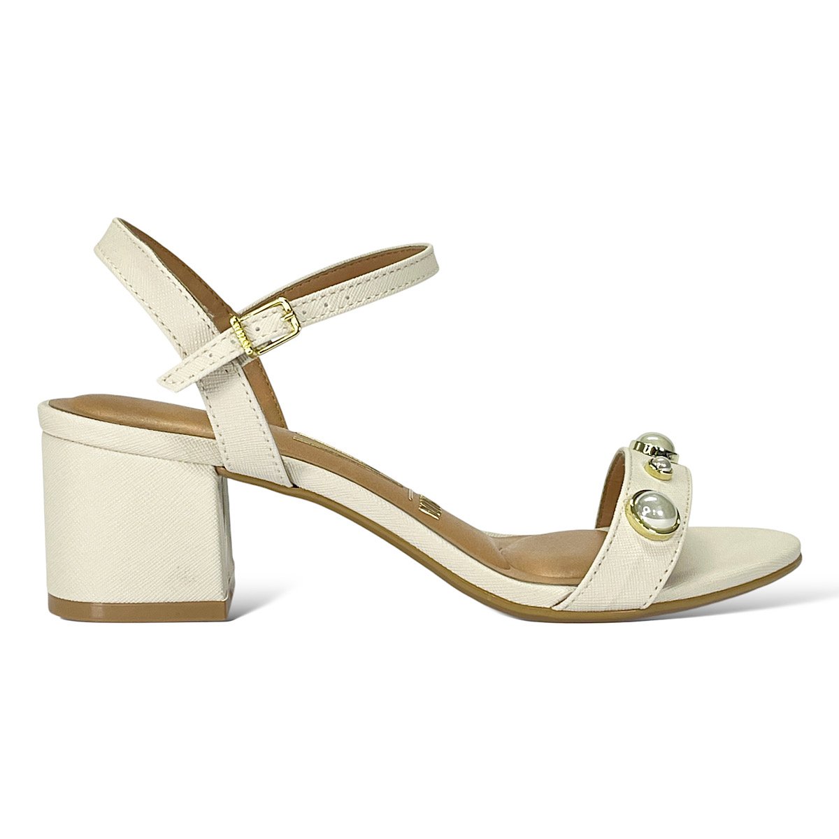 Sandália Vizzano Salto Médio 6291.1176 Off White Branco 2