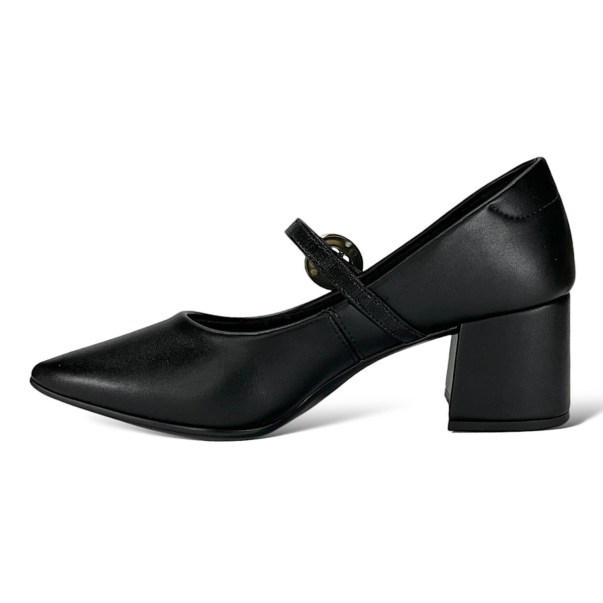 Sapato Santinelli Scarpin Boneca Salto Médio 1534-070 Preto Preto 3