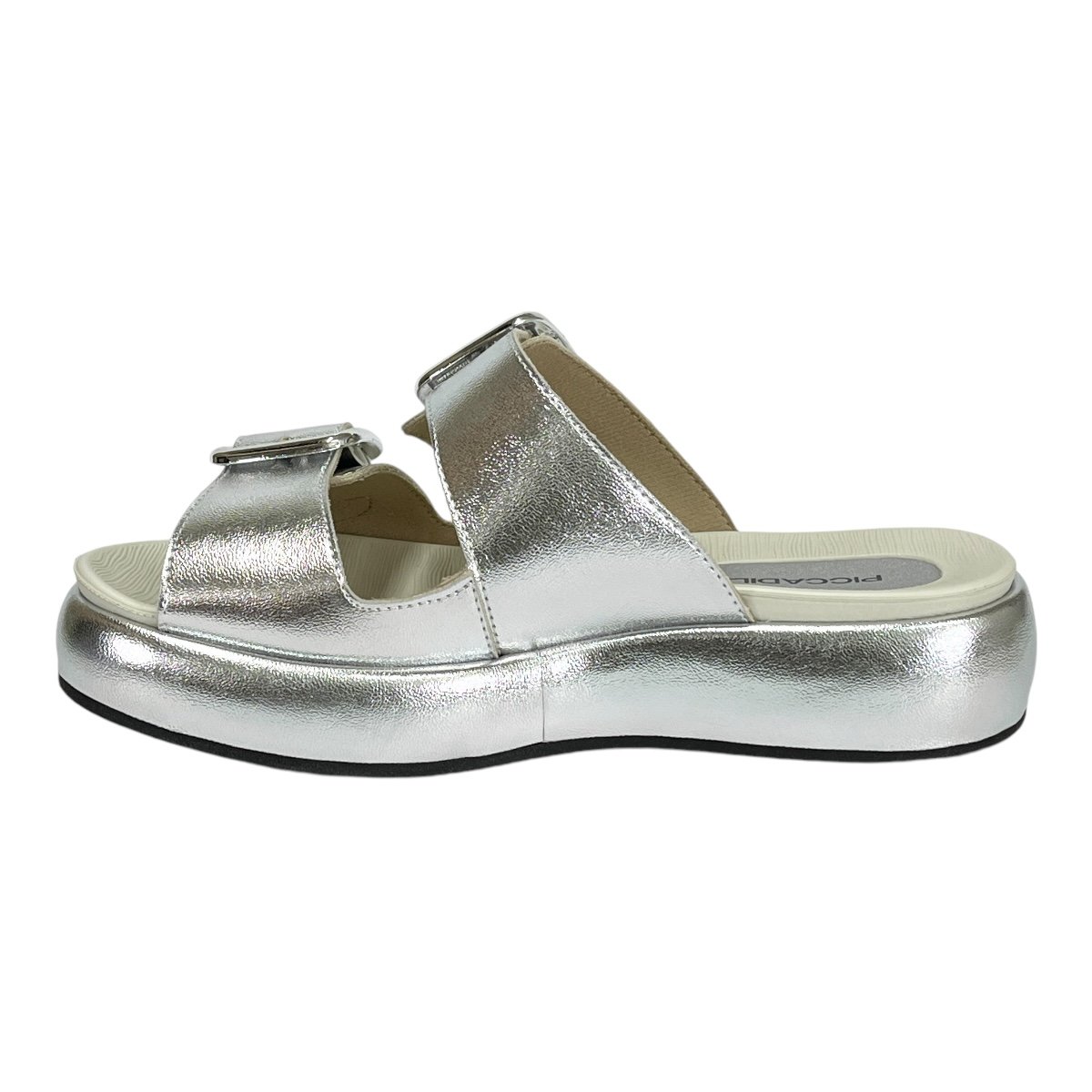 Tamanco Piccadilly Sol Plataforma 459002 Prata Prata 3