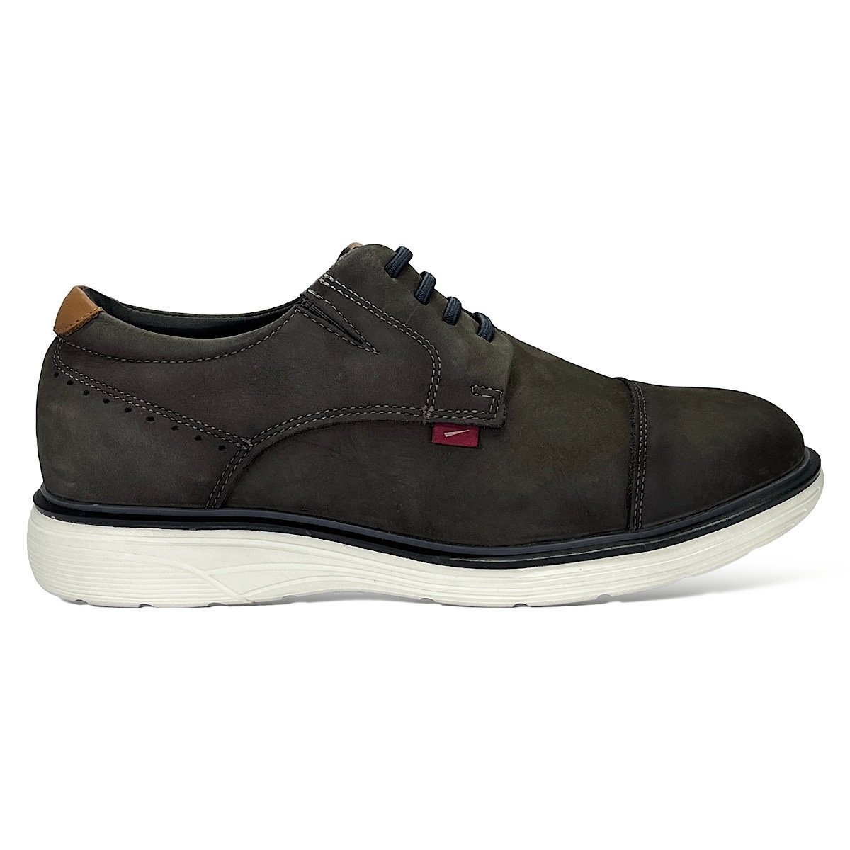 Sapato Ferracini Masculino Full Rustic 4961-696G Grey Preto 1