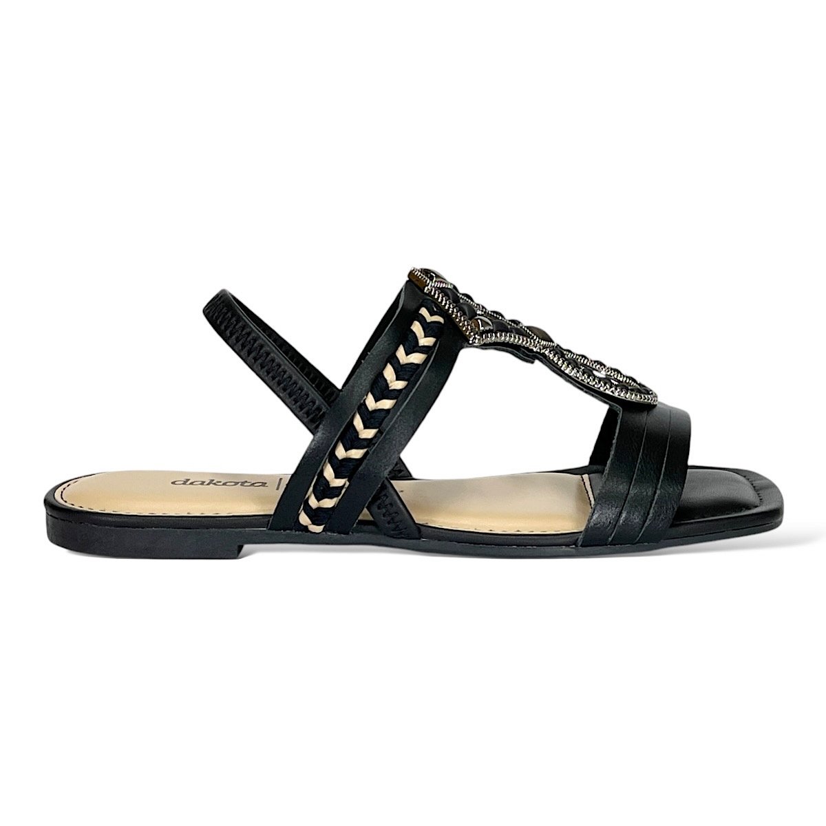 Sandália Dakota Feminina Rasteira Y7952 Preto Preto 2