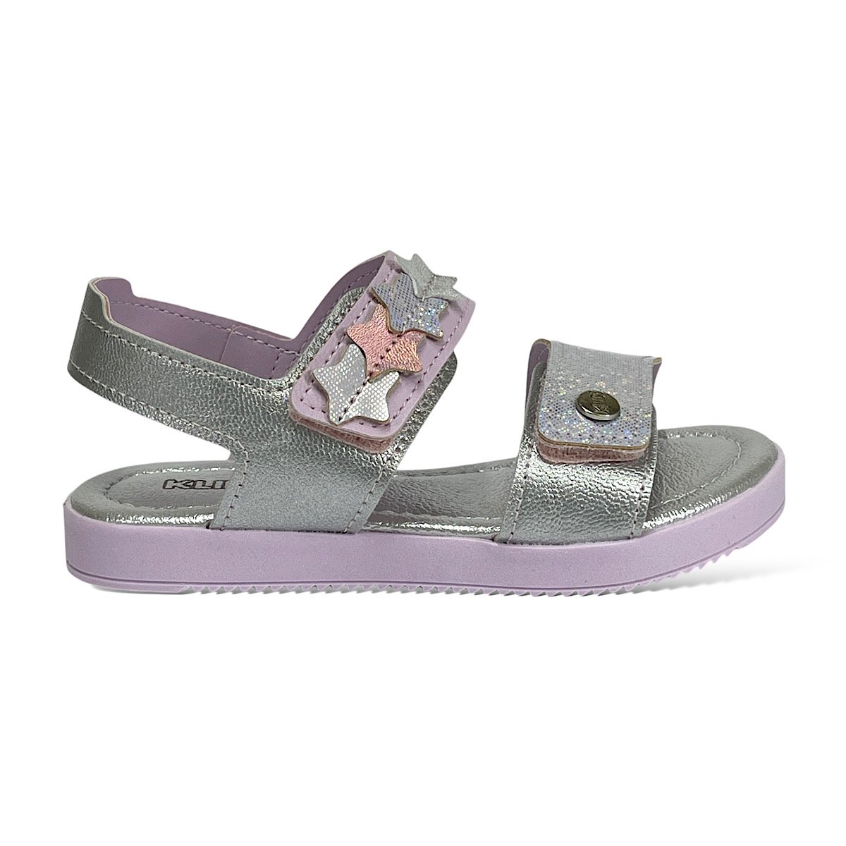 Sandália Klin Infantil Lolinha 421040 Prata/Lavanda Prata/Roxo 2