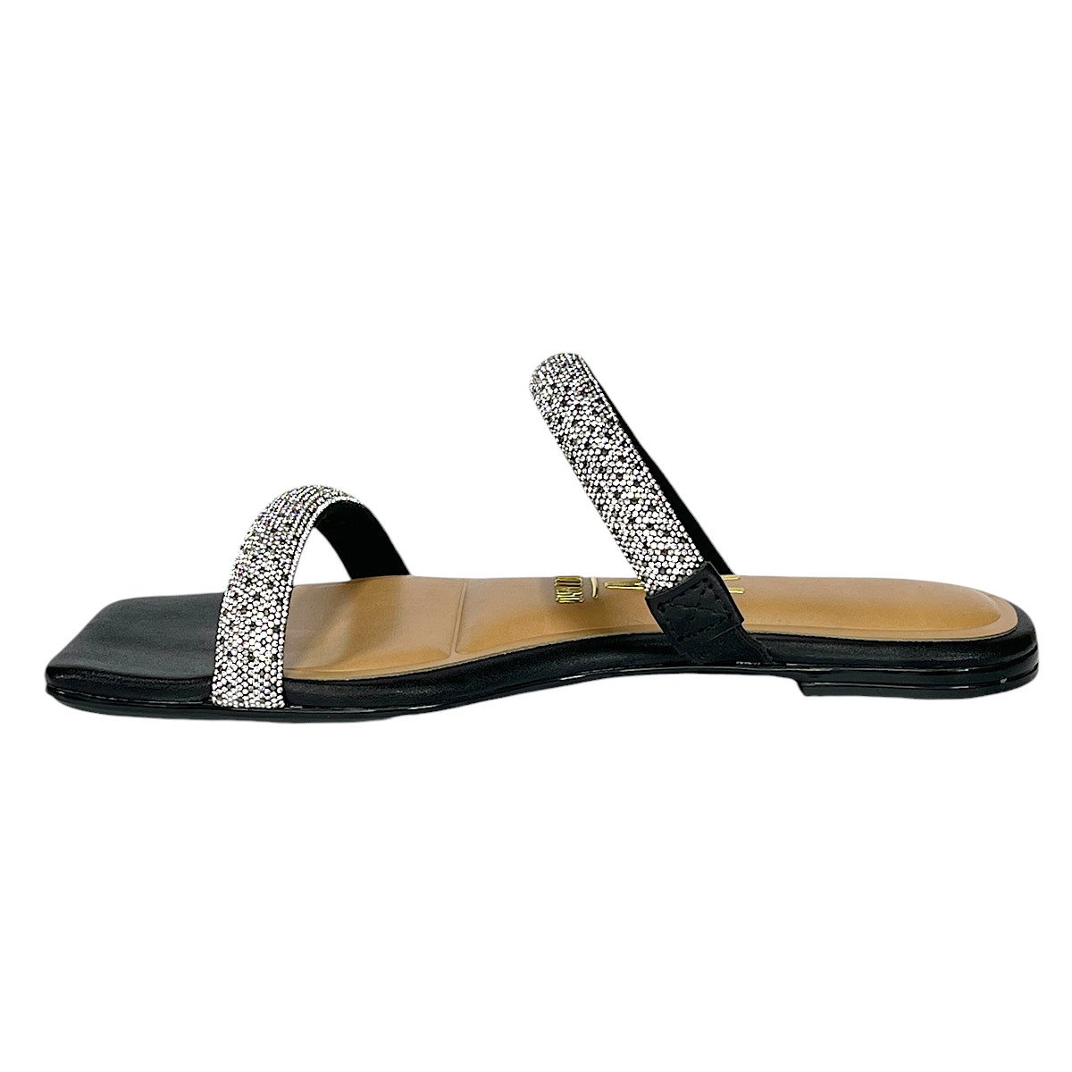 Tamanco Vizzano Flat Brilhos 6513.100 Preto Preto 3