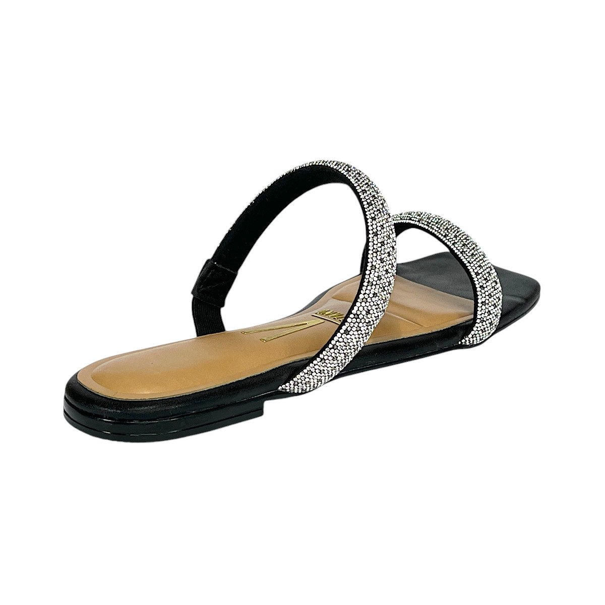 Tamanco Vizzano Flat Brilhos 6513.100 Preto Preto 5