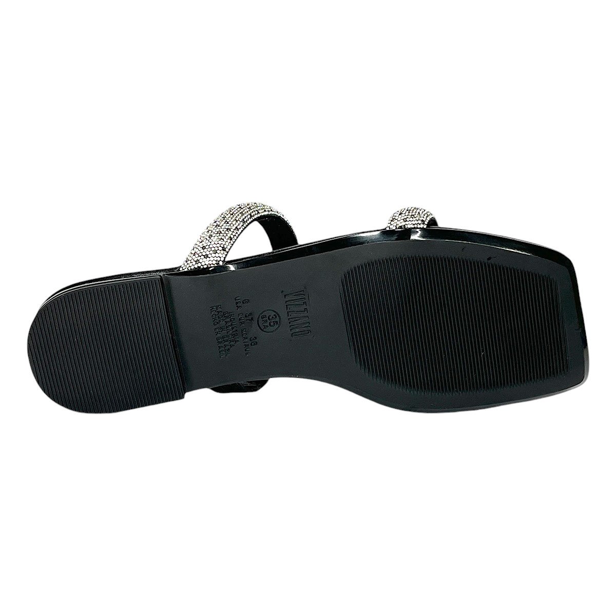 Tamanco Vizzano Flat Brilhos 6513.100 Preto Preto 6