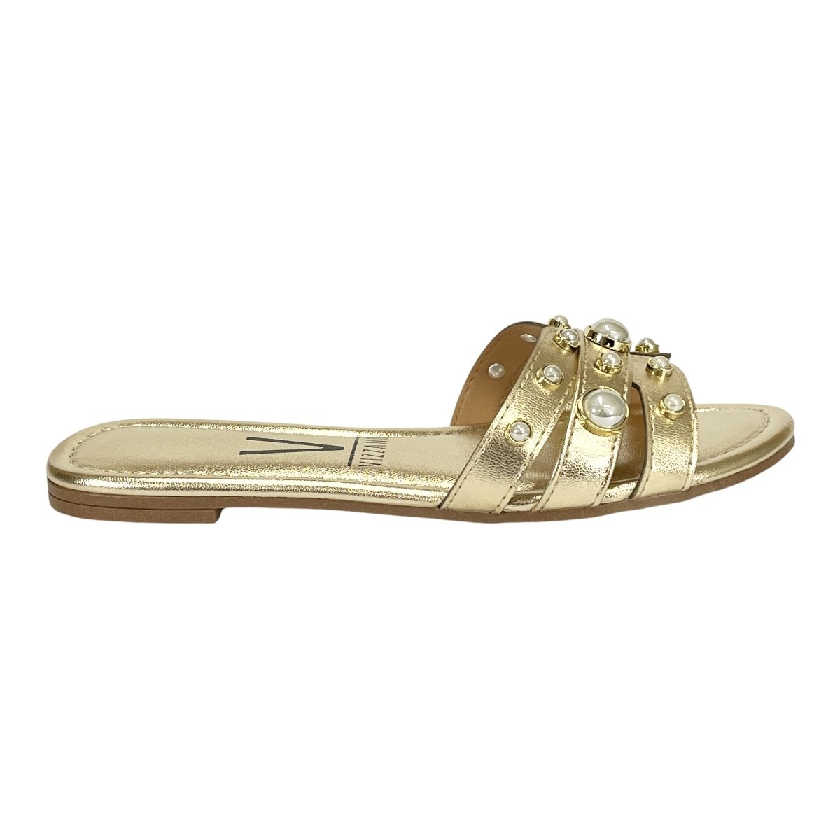 Tamanco Vizzano Flat Pedraria 6371.181 Dourado Dourado 2