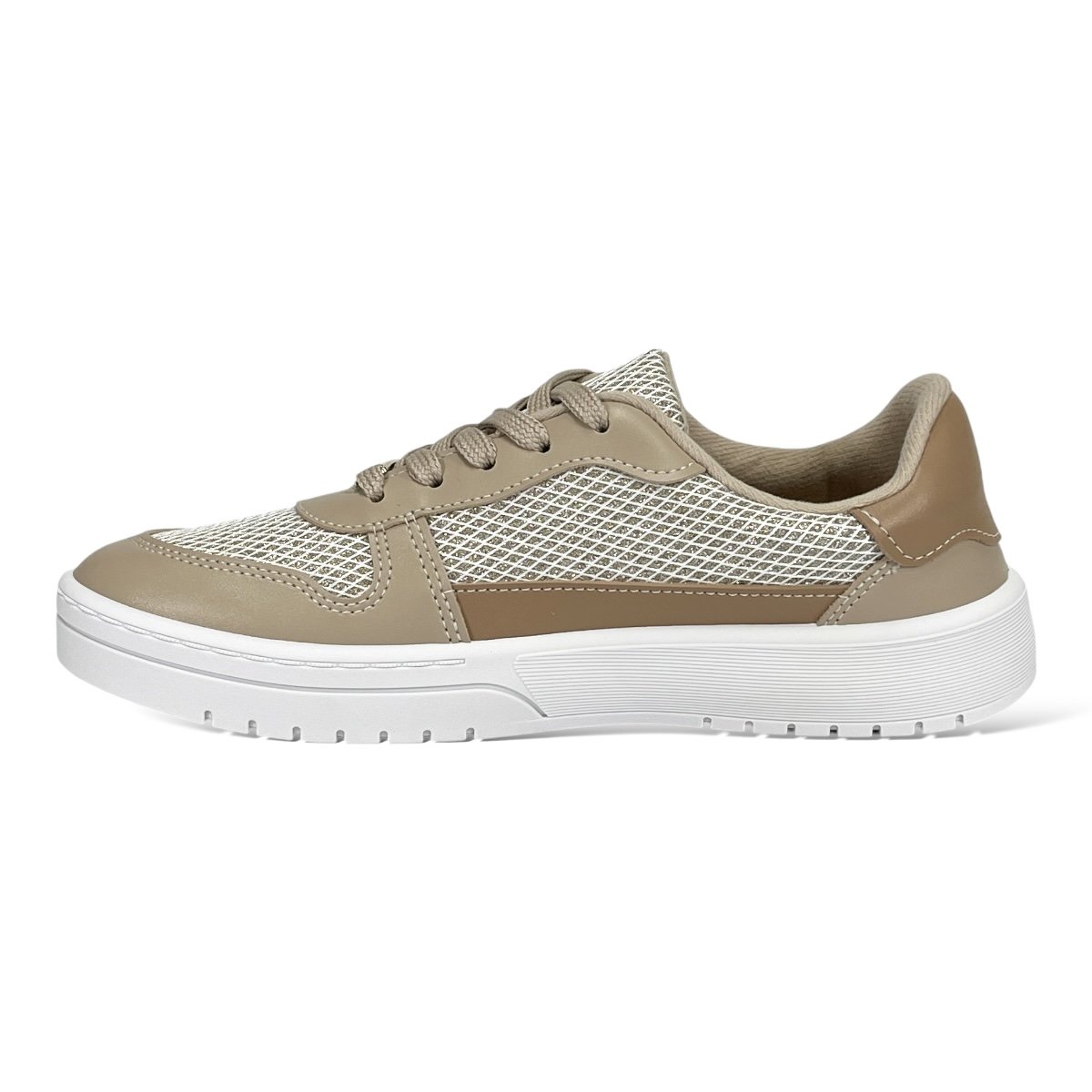 Tênis Moleca Feminino Casual Glamour 5791.110 Bege/Nude Marrom 3