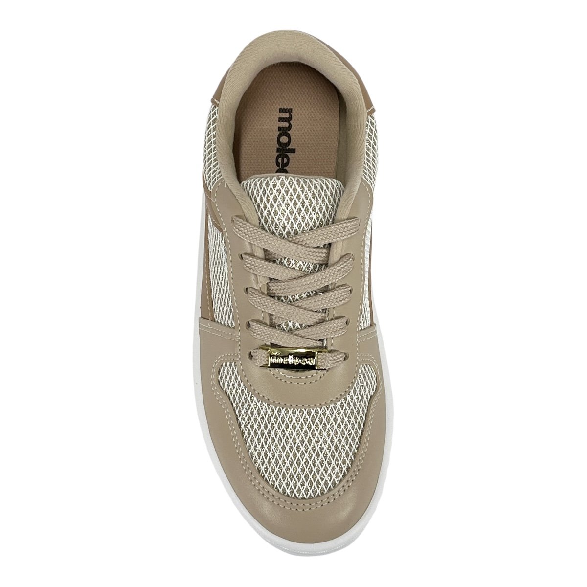 Tênis Moleca Feminino Casual Glamour 5791.110 Bege/Nude Marrom 4